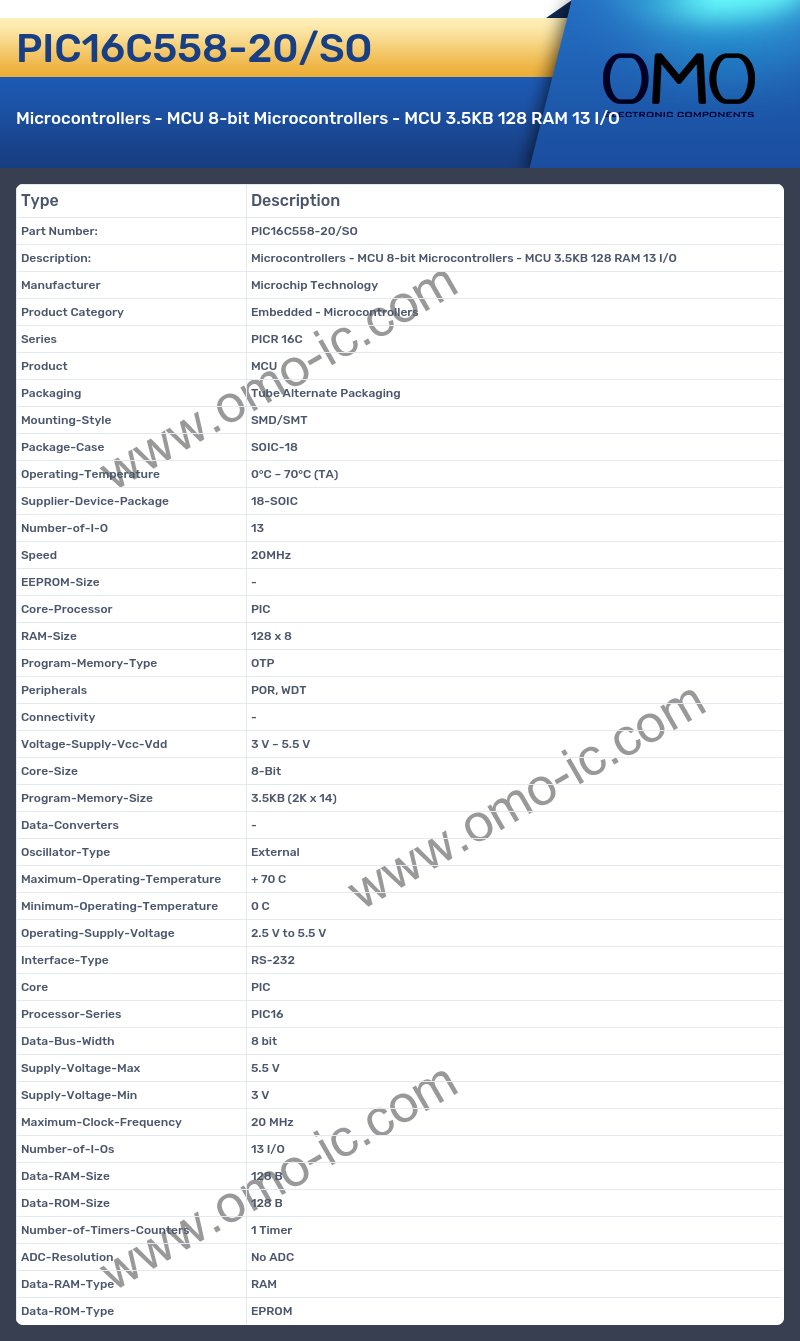 PIC16C558-20/SO