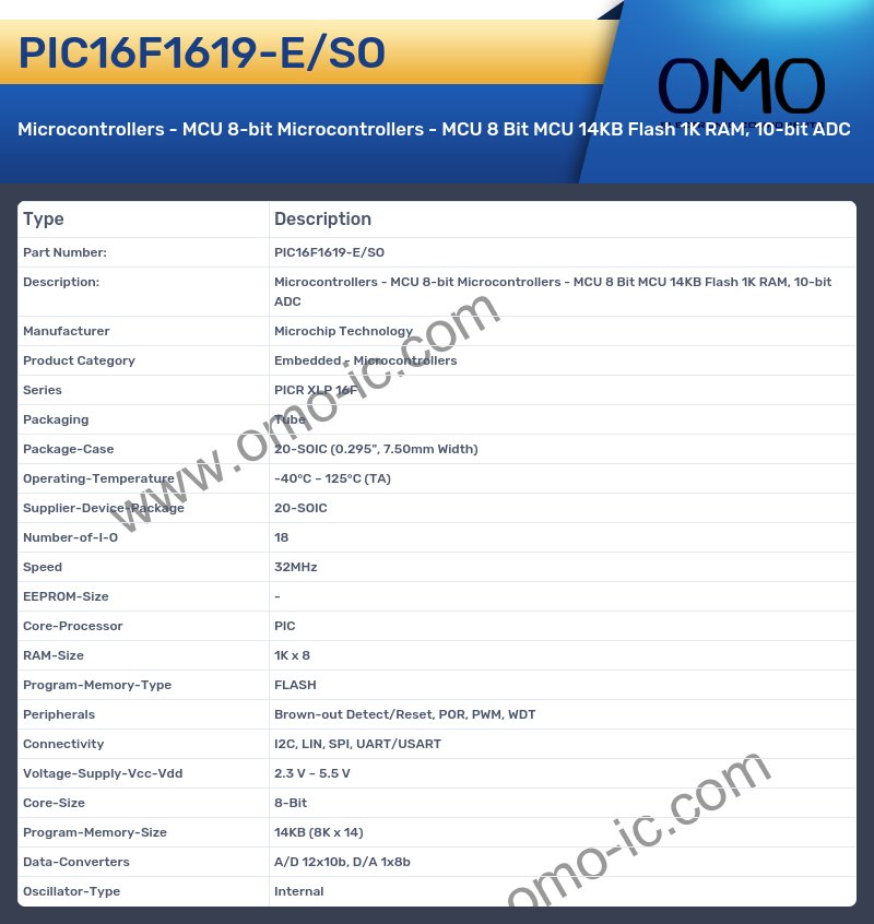 PIC16F1619-E/SO