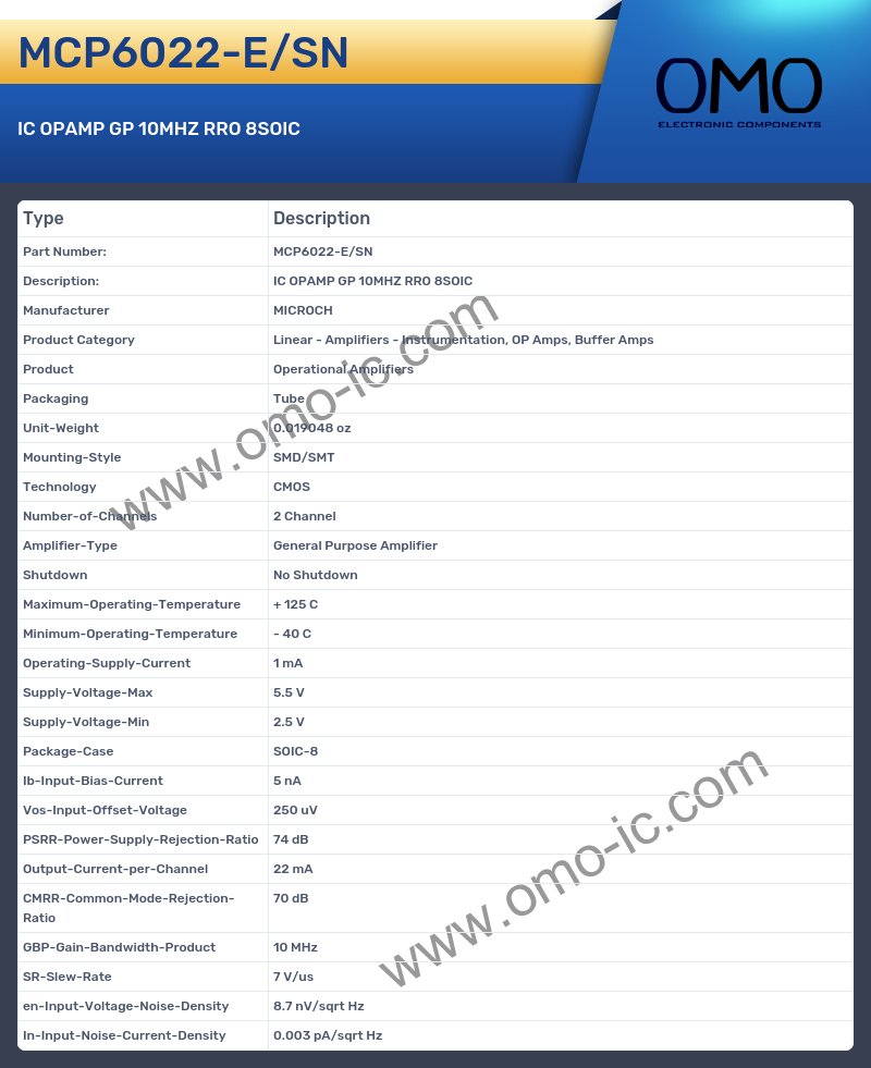 MCP6022-E/SN