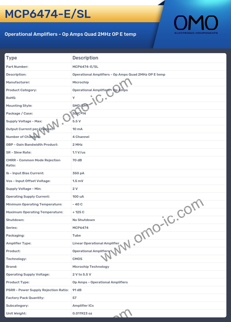 MCP6474-E/SL