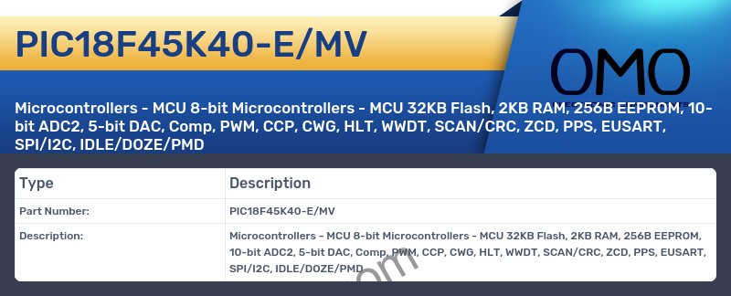 PIC18F45K40-E/MV
