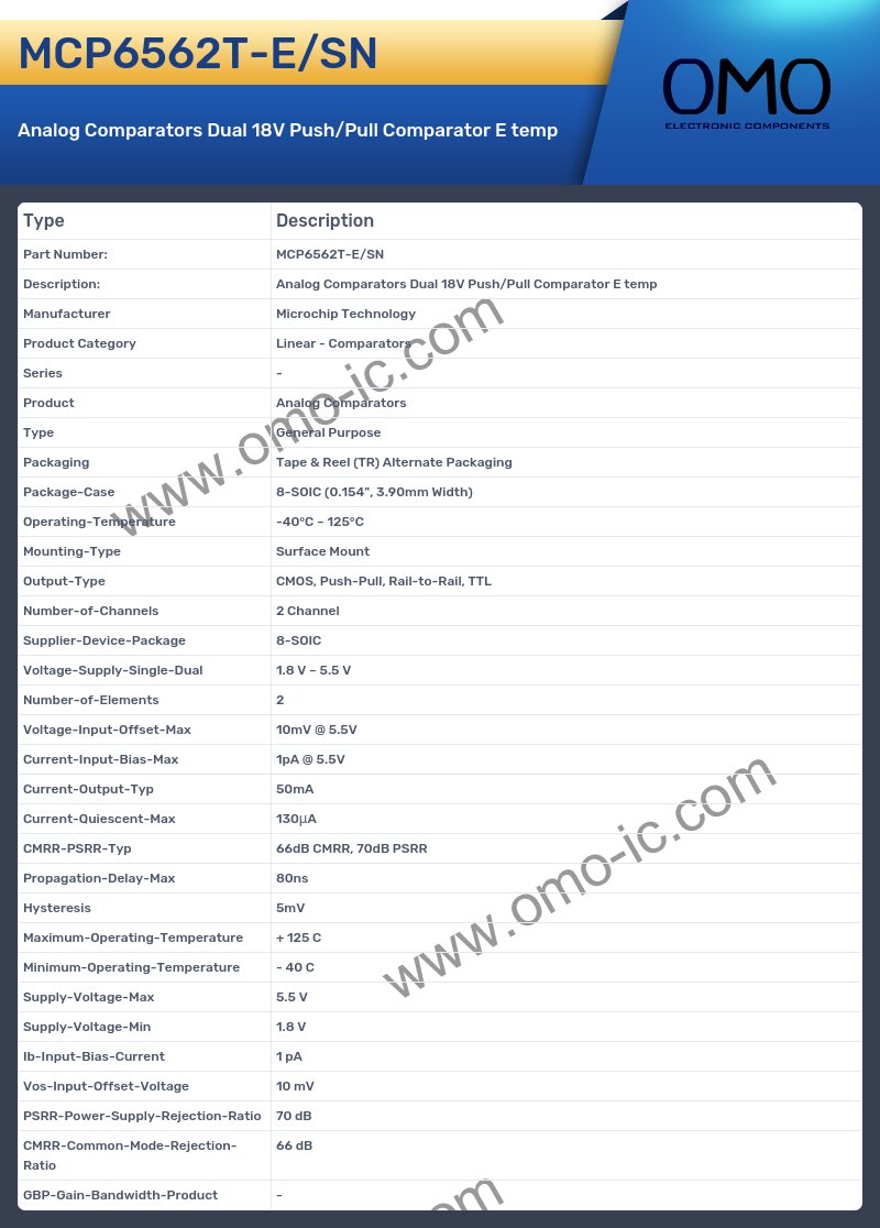 MCP6562T-E/SN