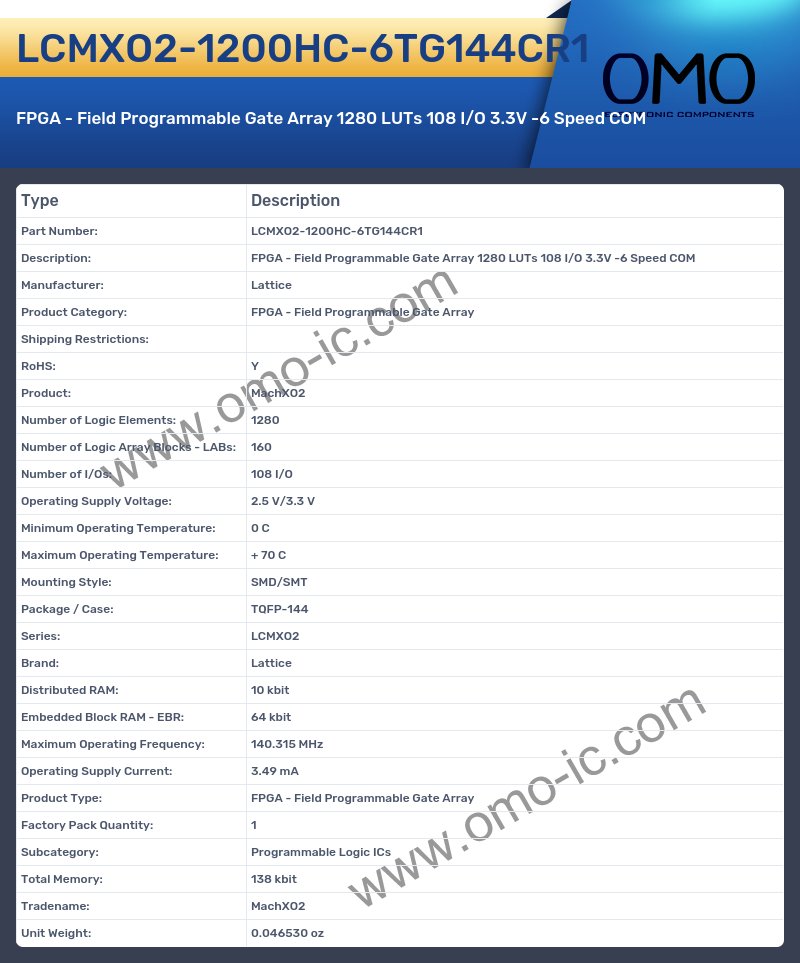 LCMXO2-1200HC-6TG144CR1