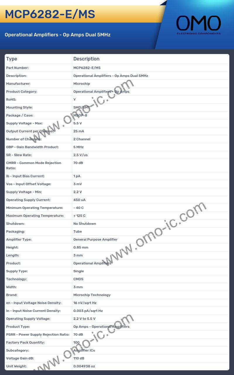 MCP6282-E/MS