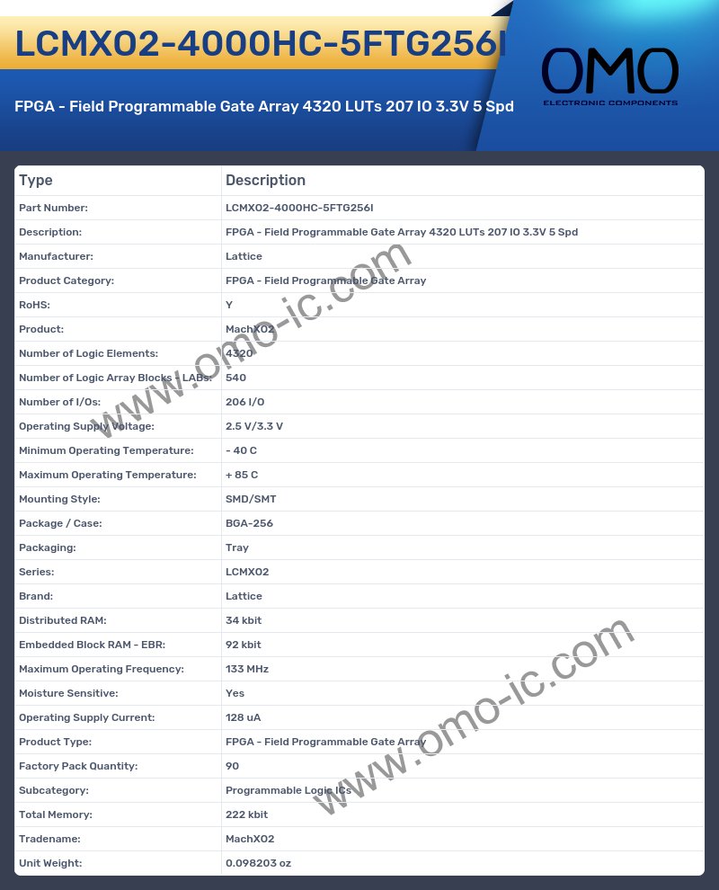 LCMXO2-4000HC-5FTG256I