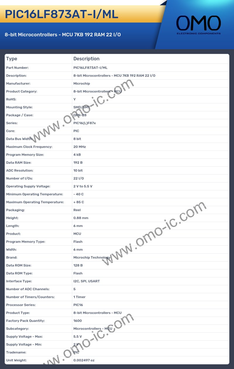 PIC16LF873AT-I/ML