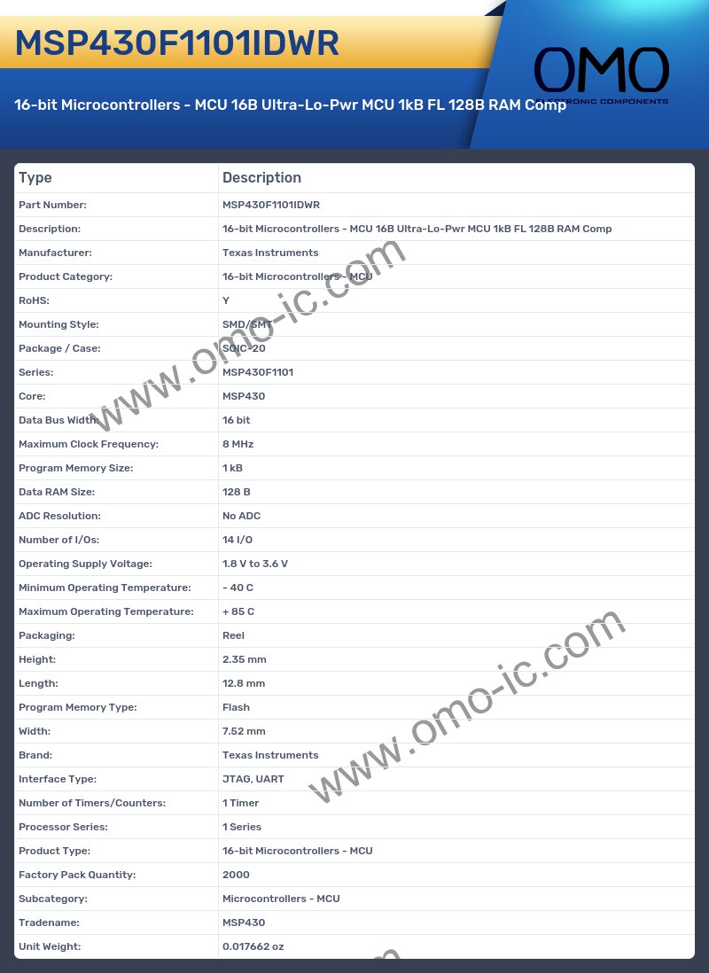 MSP430F1101IDWR