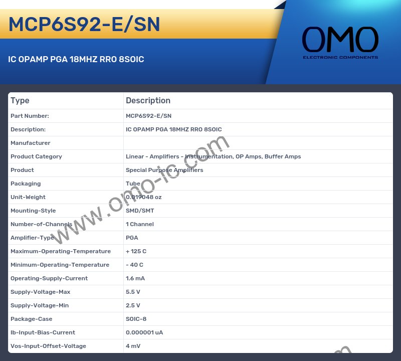 MCP6S92-E/SN