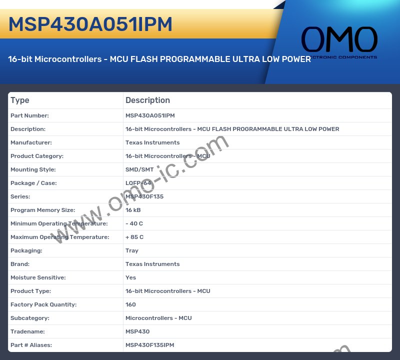 MSP430A051IPM