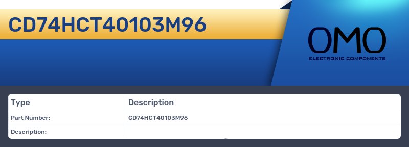 CD74HCT40103M96
