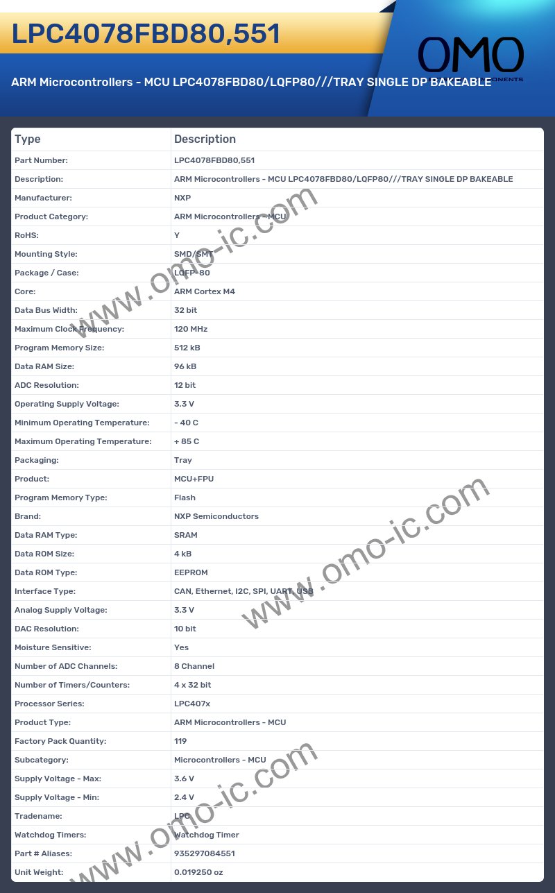 LPC4078FBD80,551