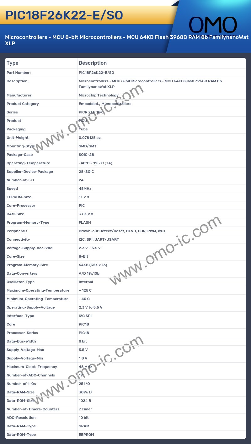 PIC18F26K22-E/SO