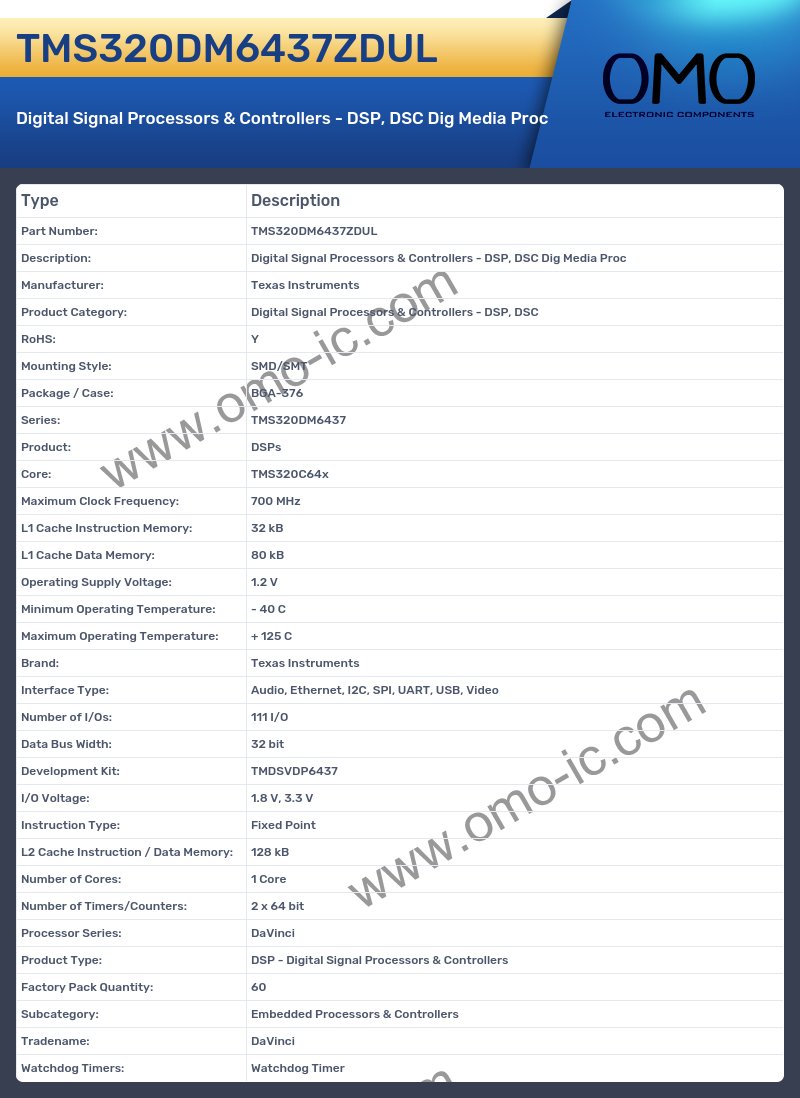 TMS320DM6437ZDUL