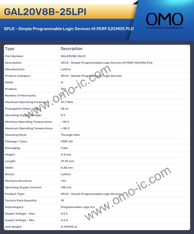 GAL20V8B-25LPI