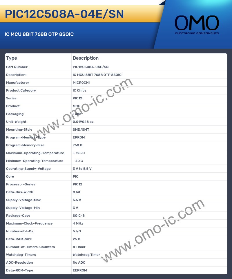 PIC12C508A-04E/SN