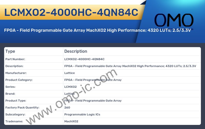 LCMXO2-4000HC-4QN84C