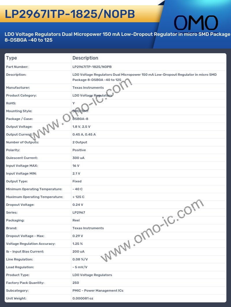 LP2967ITP-1825/NOPB