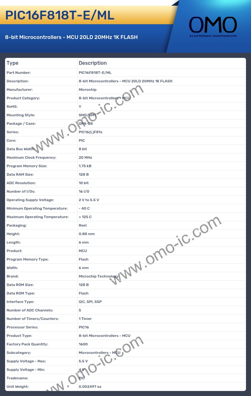PIC16F818T-E/ML