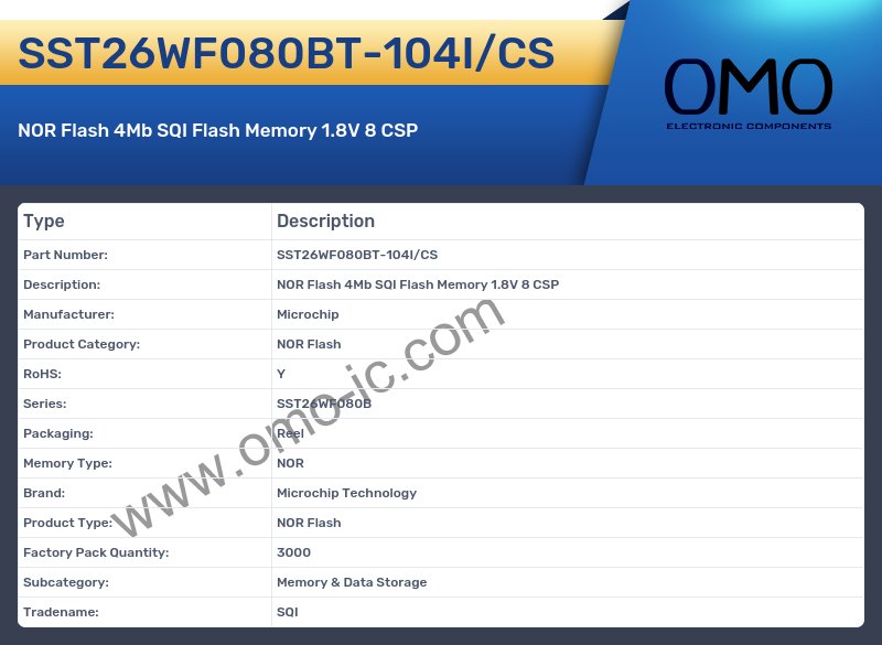 SST26WF080BT-104I/CS