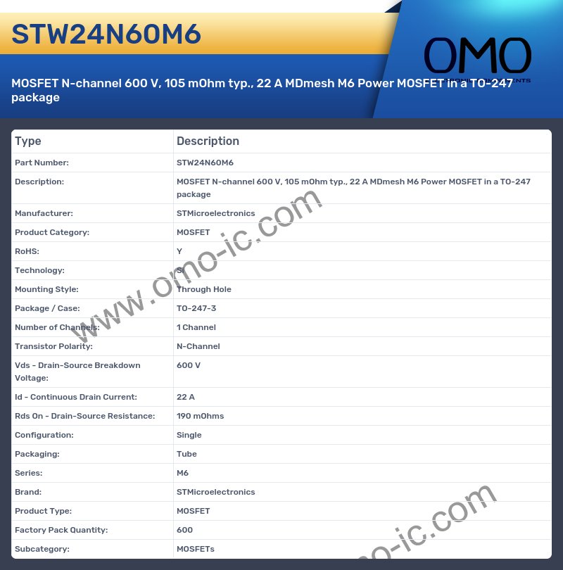 STW24N60M6