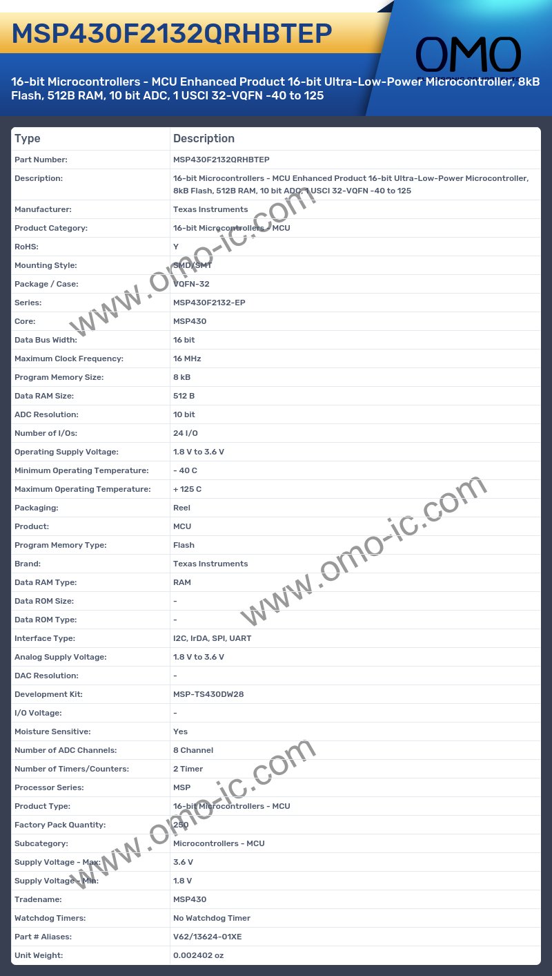 MSP430F2132QRHBTEP