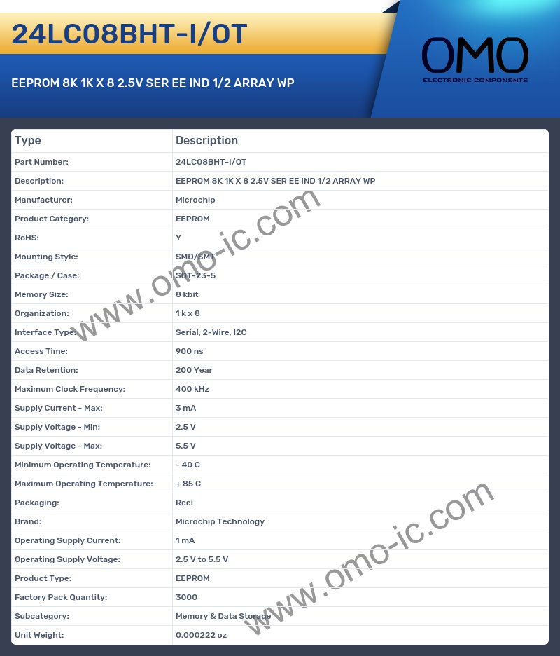 24LC08BHT-I/OT