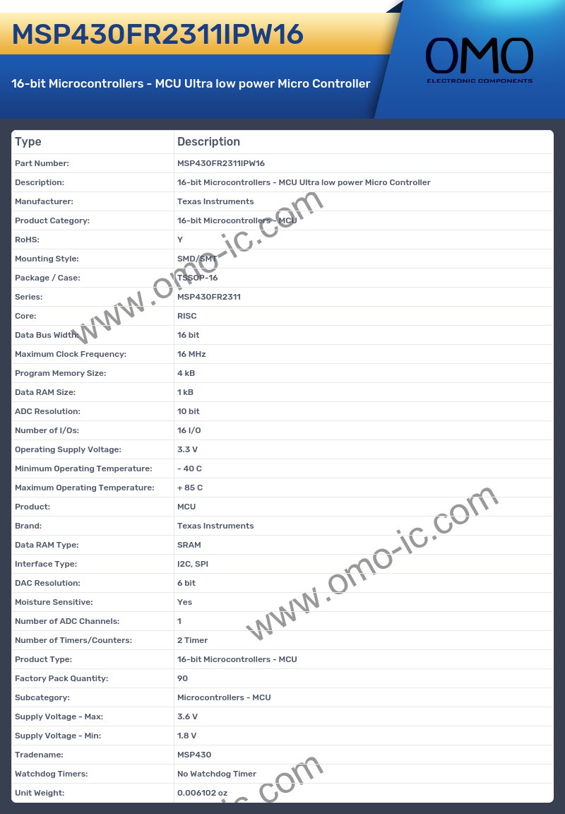 MSP430FR2311IPW16