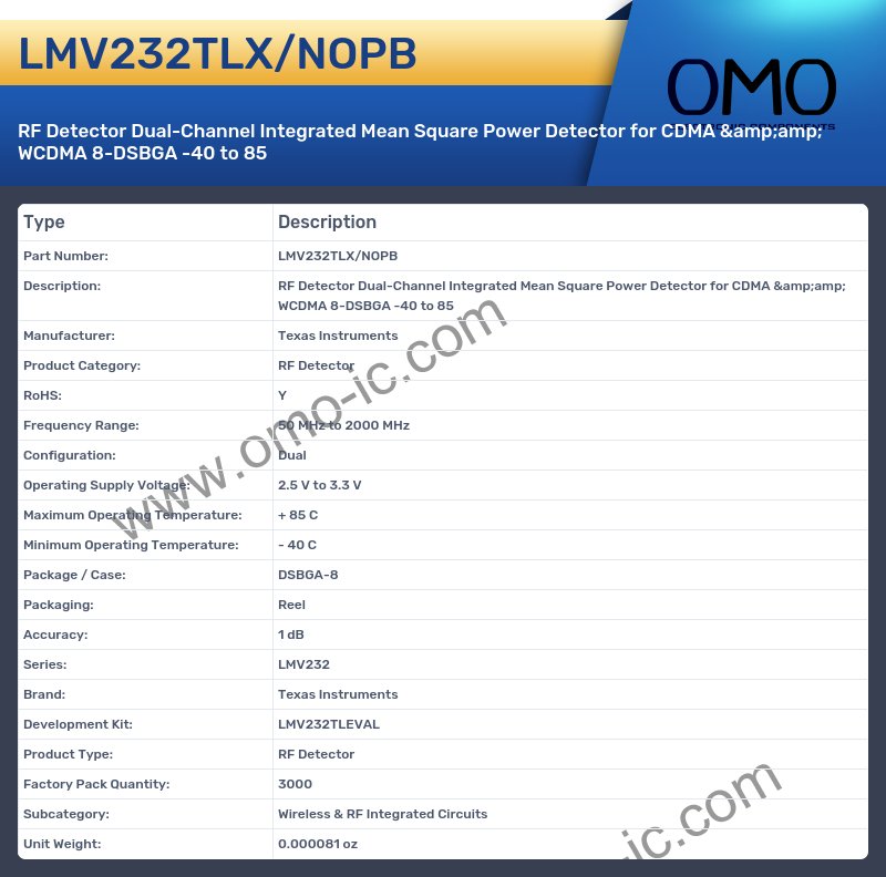 LMV232TLX/NOPB