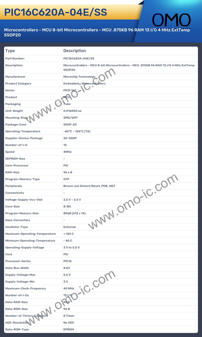 PIC16C620A-04E/SS