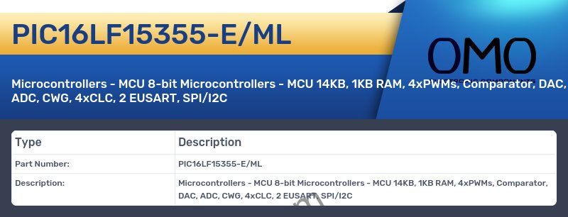 PIC16LF15355-E/ML