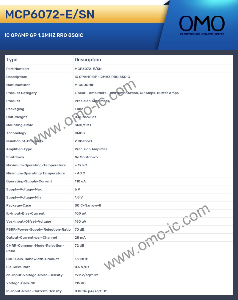 MCP6072-E/SN