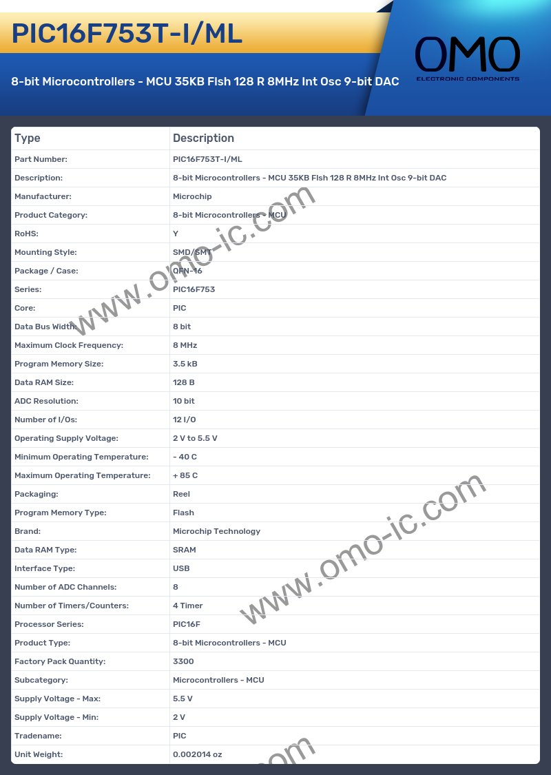 PIC16F753T-I/ML