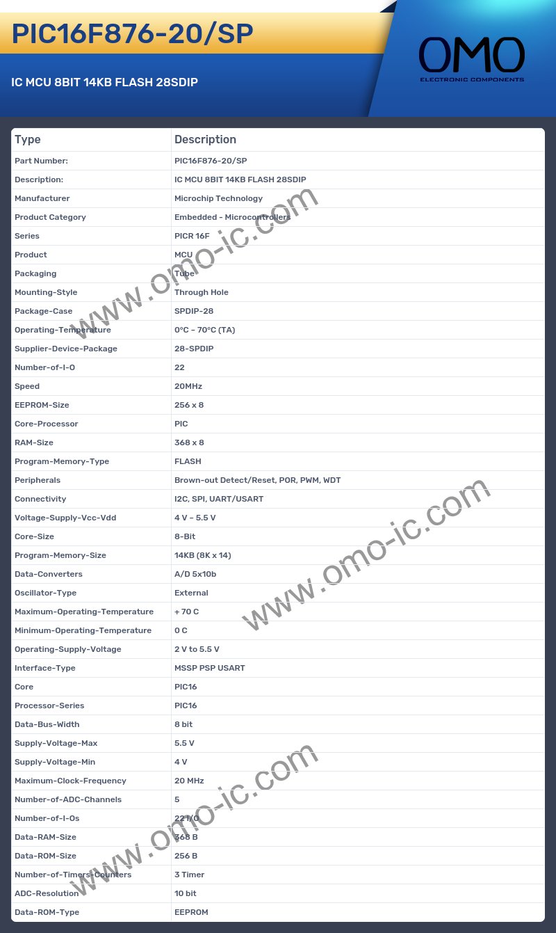 PIC16F876-20/SP
