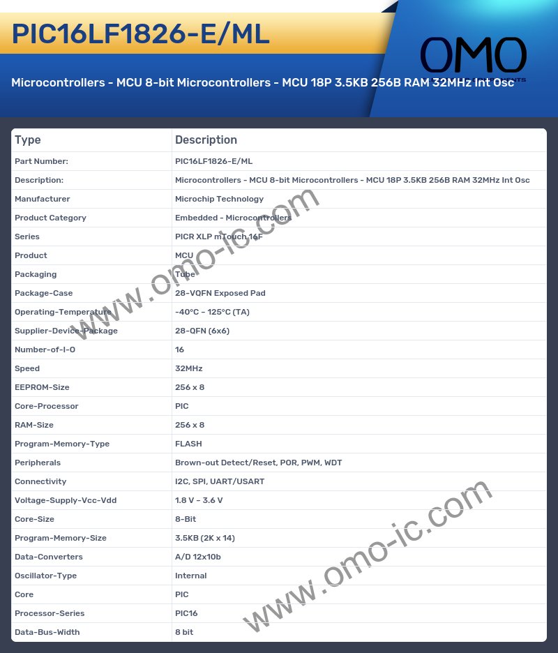 PIC16LF1826-E/ML