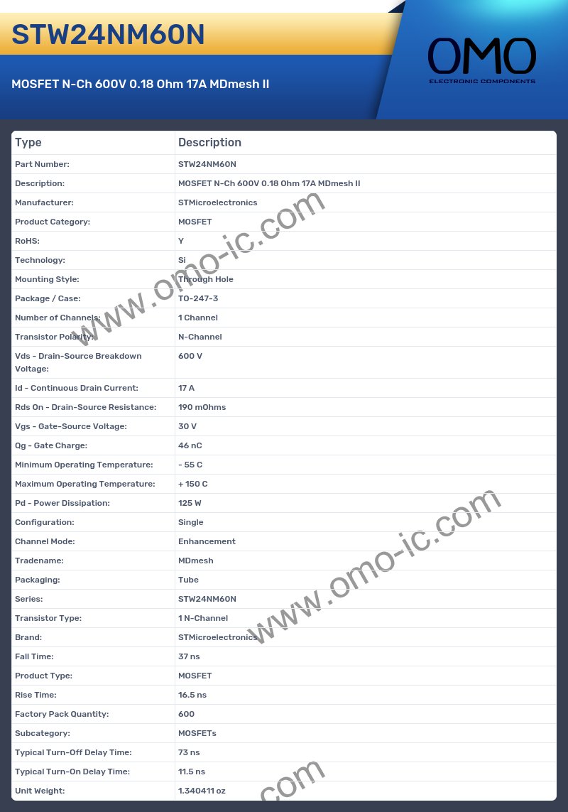 STW24NM60N