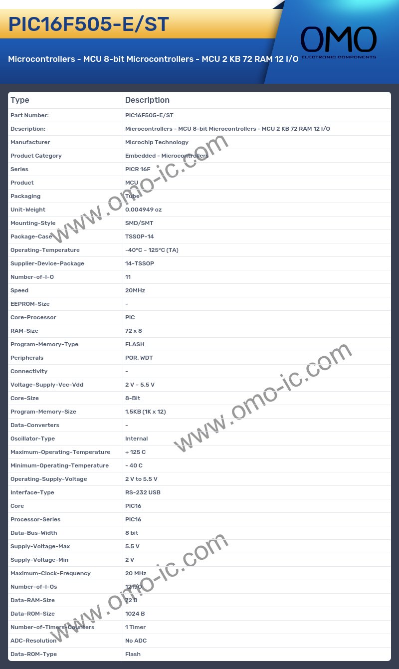 PIC16F505-E/ST