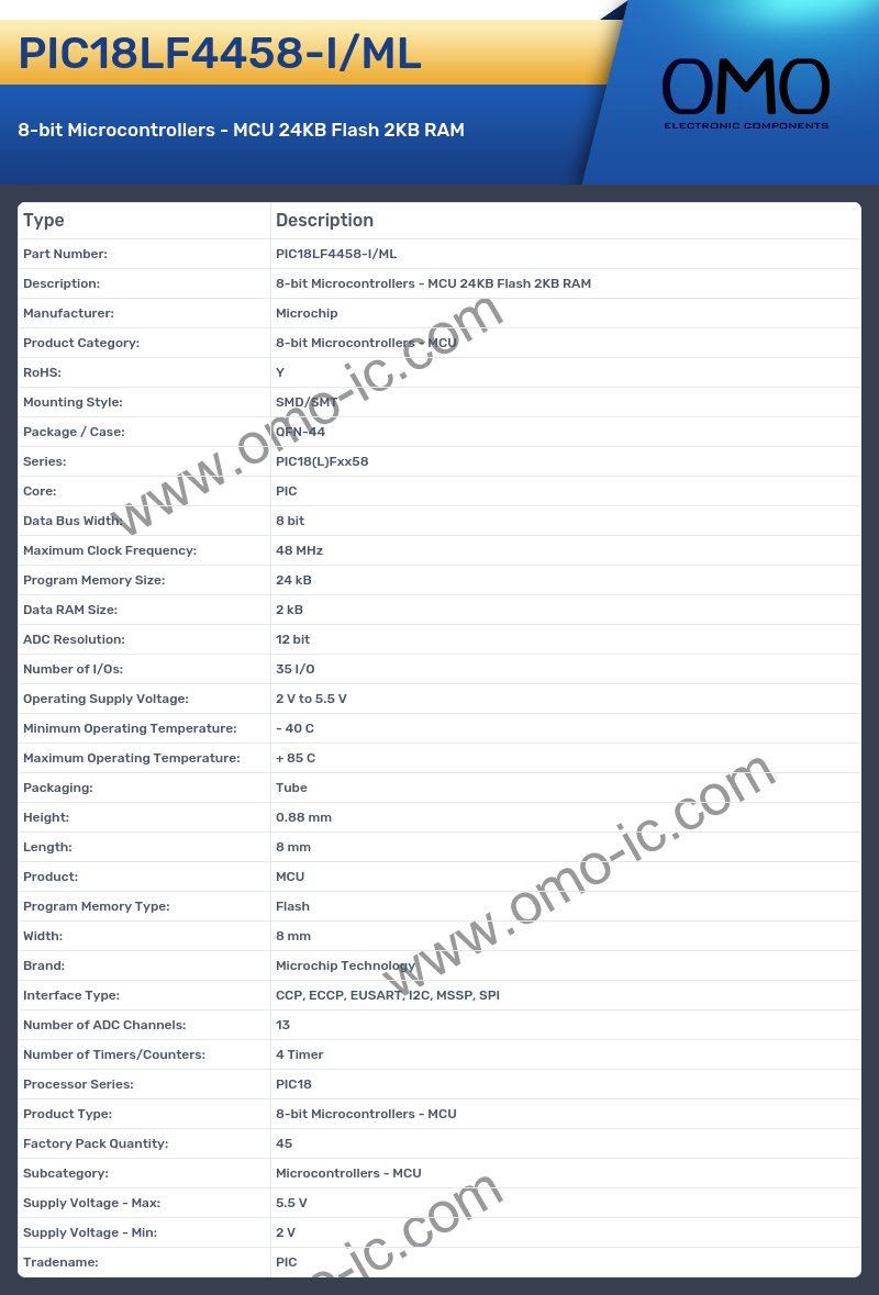 PIC18LF4458-I/ML