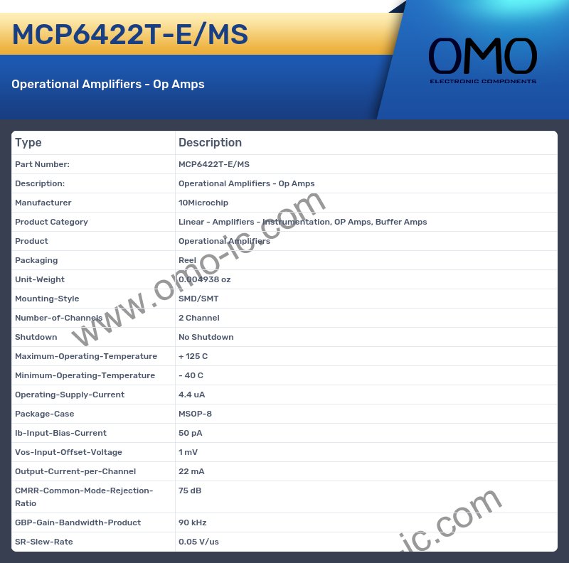 MCP6422T-E/MS