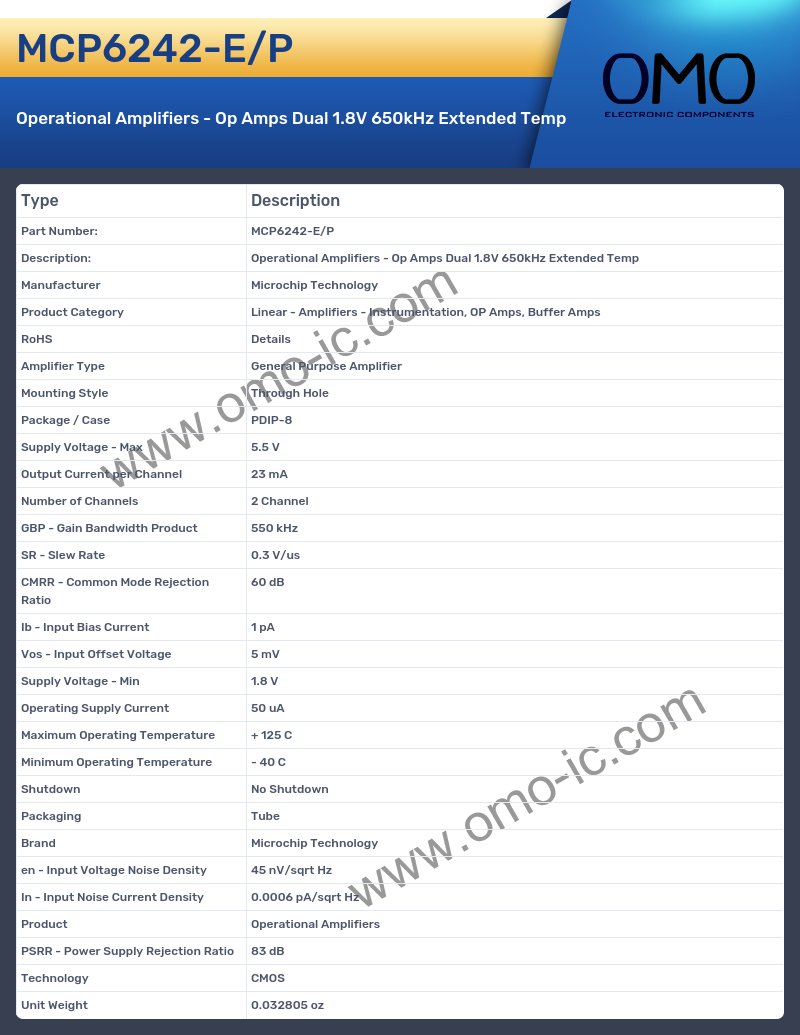 MCP6242-E/P