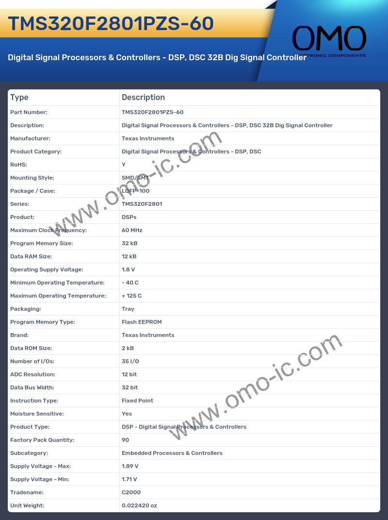 TMS320F2801PZS-60