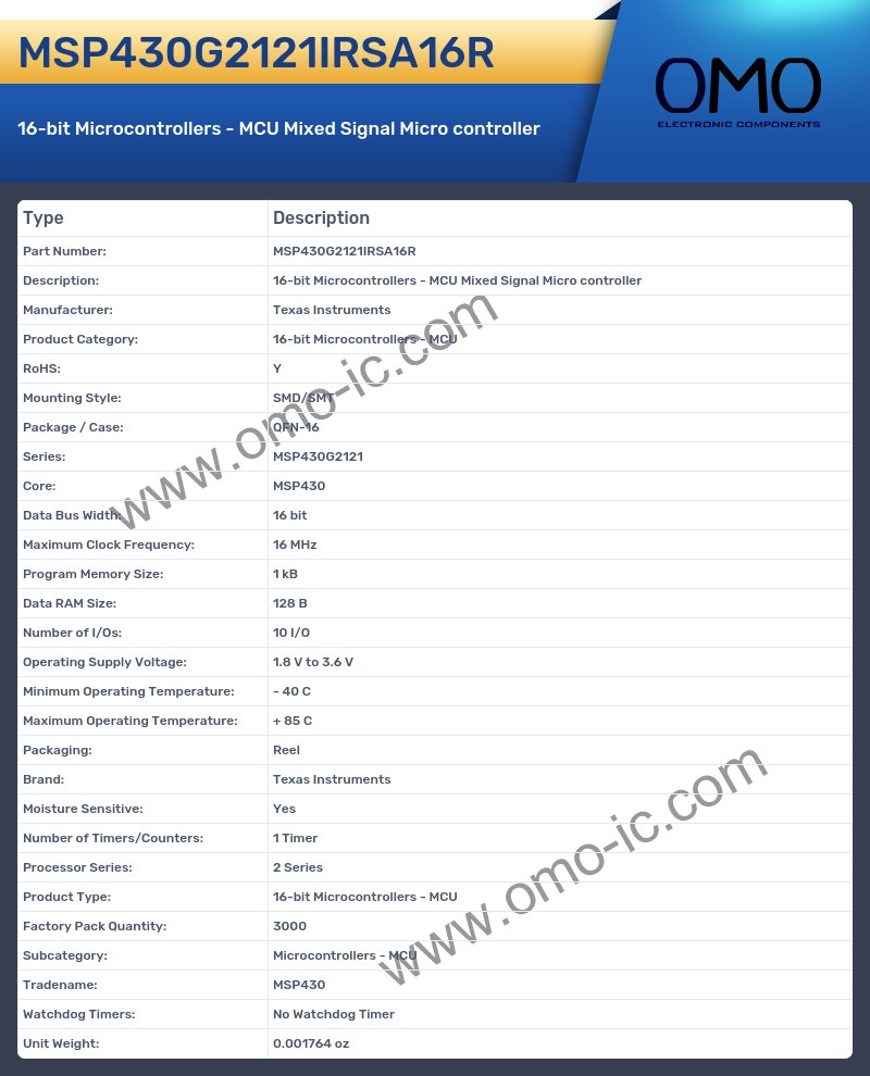 MSP430G2121IRSA16R