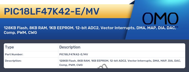 PIC18LF47K42-E/MV