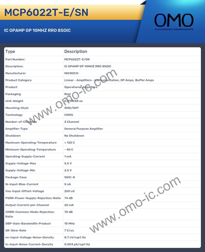 MCP6022T-E/SN