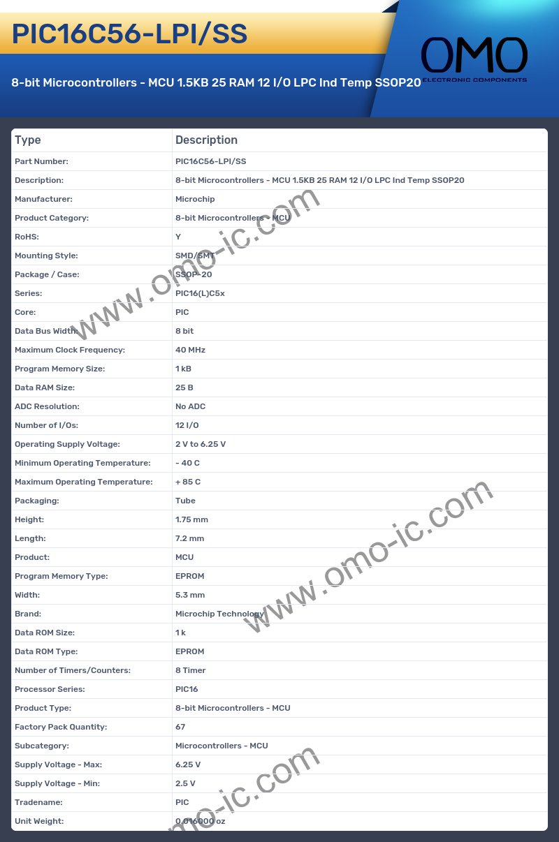 PIC16C56-LPI/SS