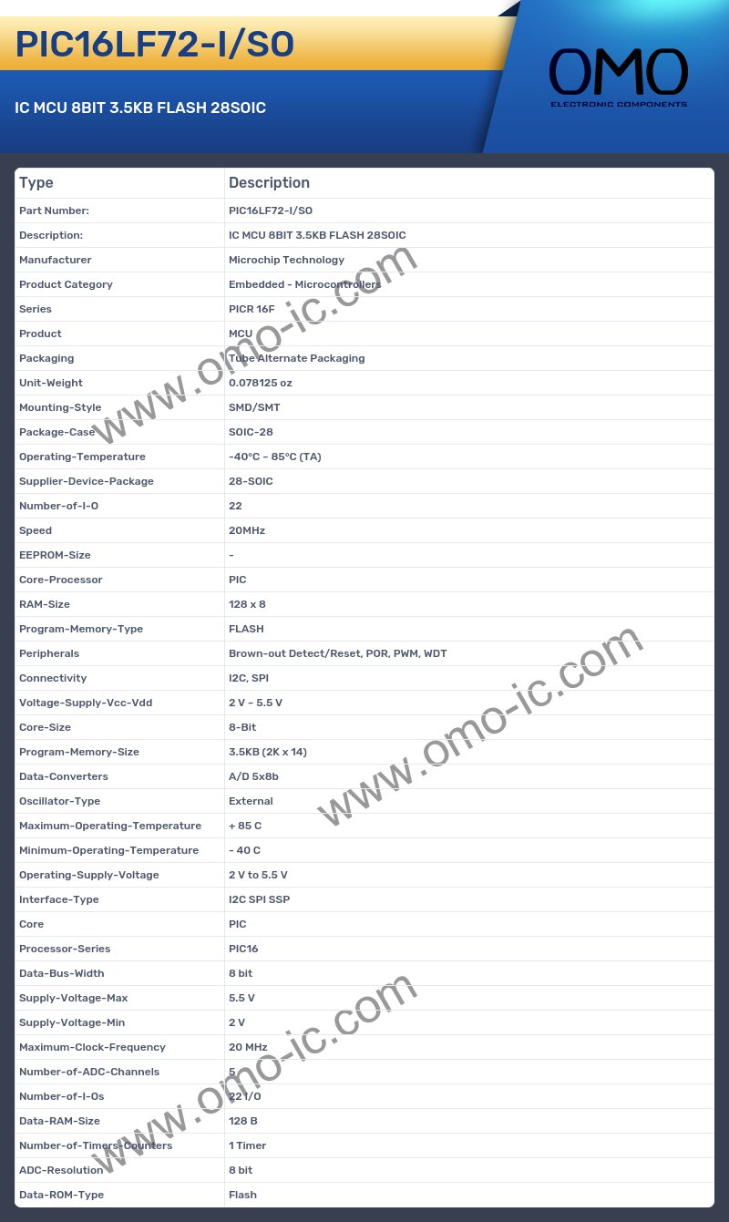 PIC16LF72-I/SO