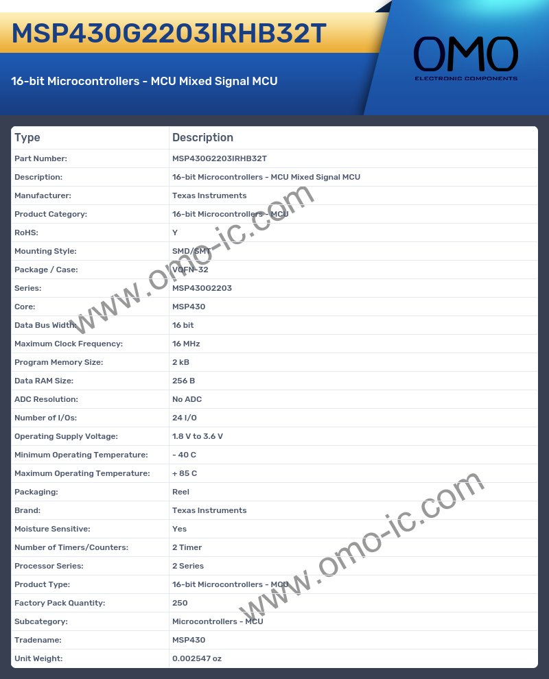 MSP430G2203IRHB32T