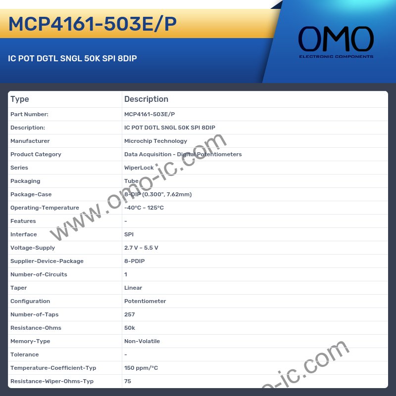 MCP4161-503E/P