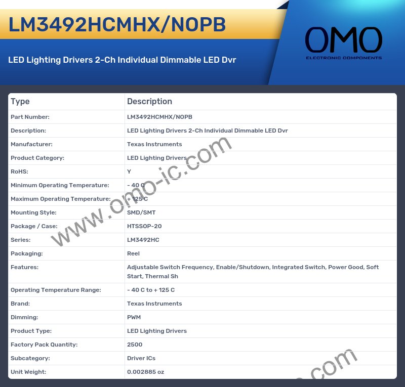 LM3492HCMHX/NOPB
