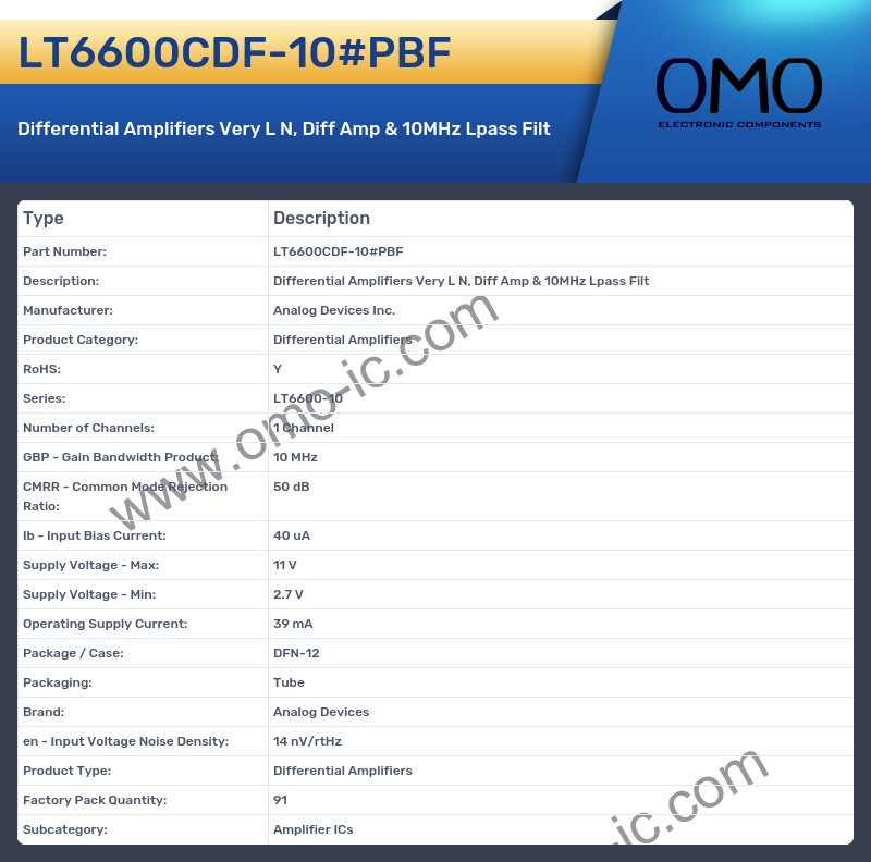 LT6600CDF-10#PBF