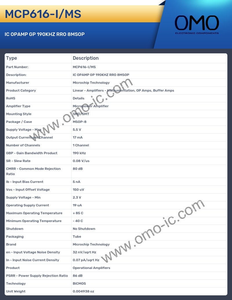 MCP616-I/MS